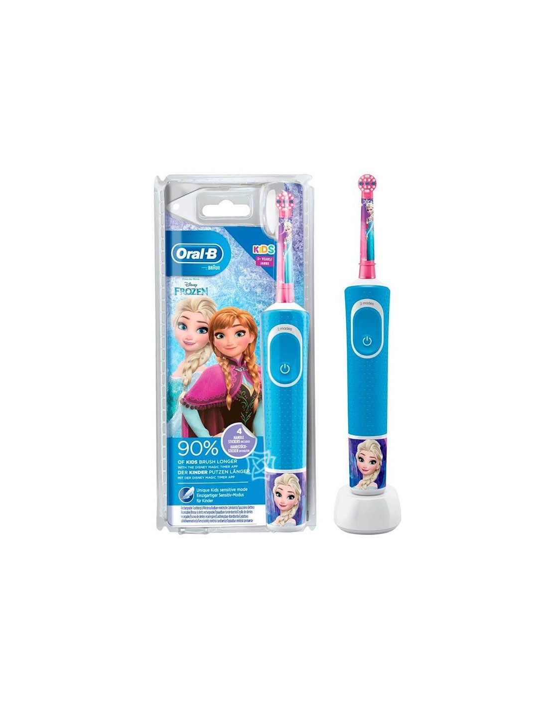 Cepillo Dental Eléctrico Infantil FROZEN ORAL-B STAGES +3 Años suave.