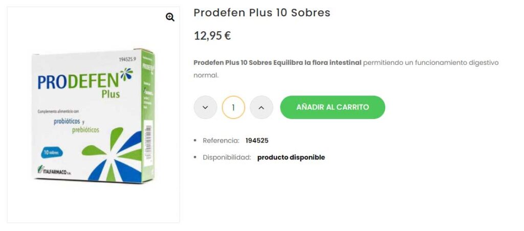 prodefen plus probiótico para uso de antibióticos